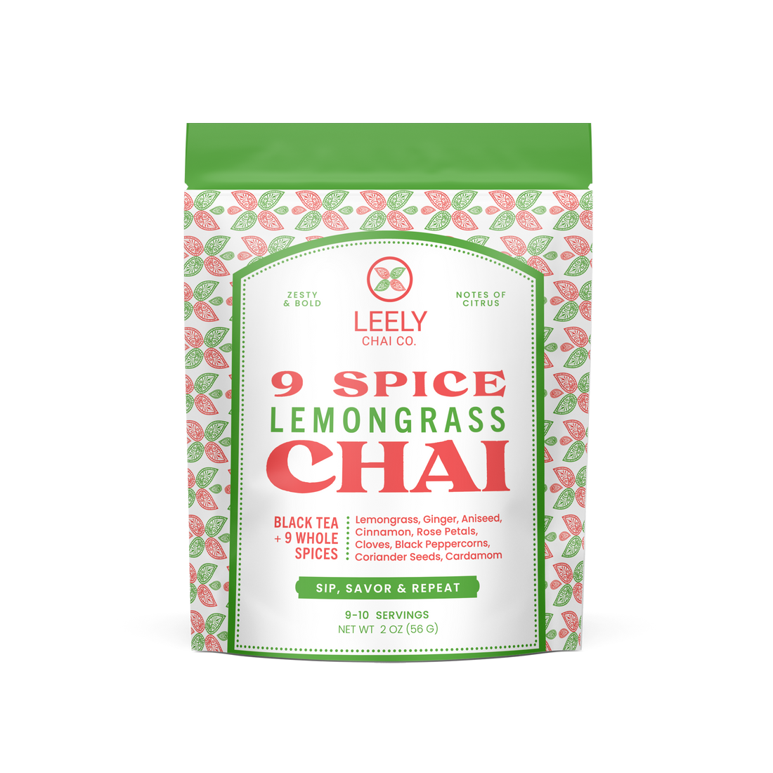 9 Spice Lemongrass Chai refreshing lemongrass chai with ginger and traditional spices