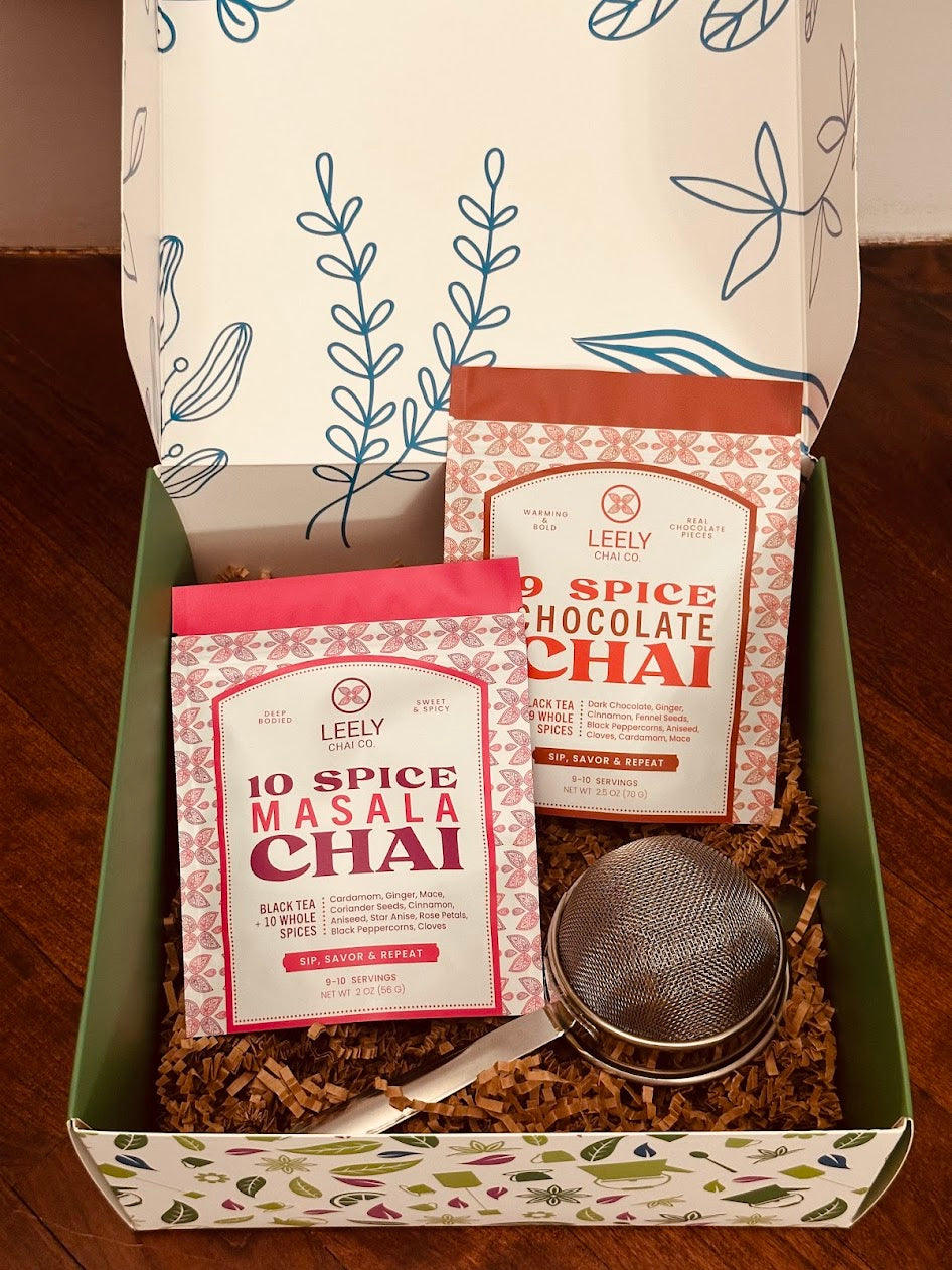 Half Size Chai Starter Gift Box Pick 2 thoughtful chai gift set for housewarming celebrations